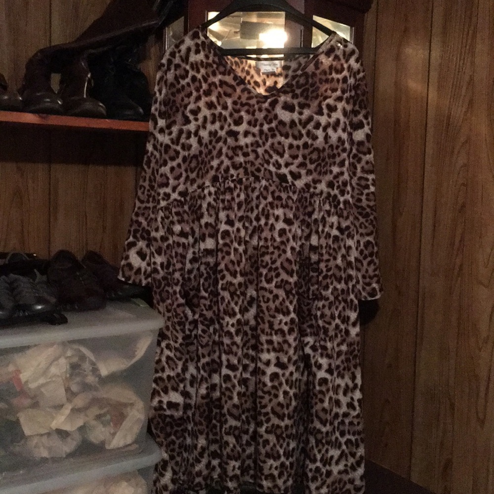 Paisley Vine Cheetah print tunic dress
